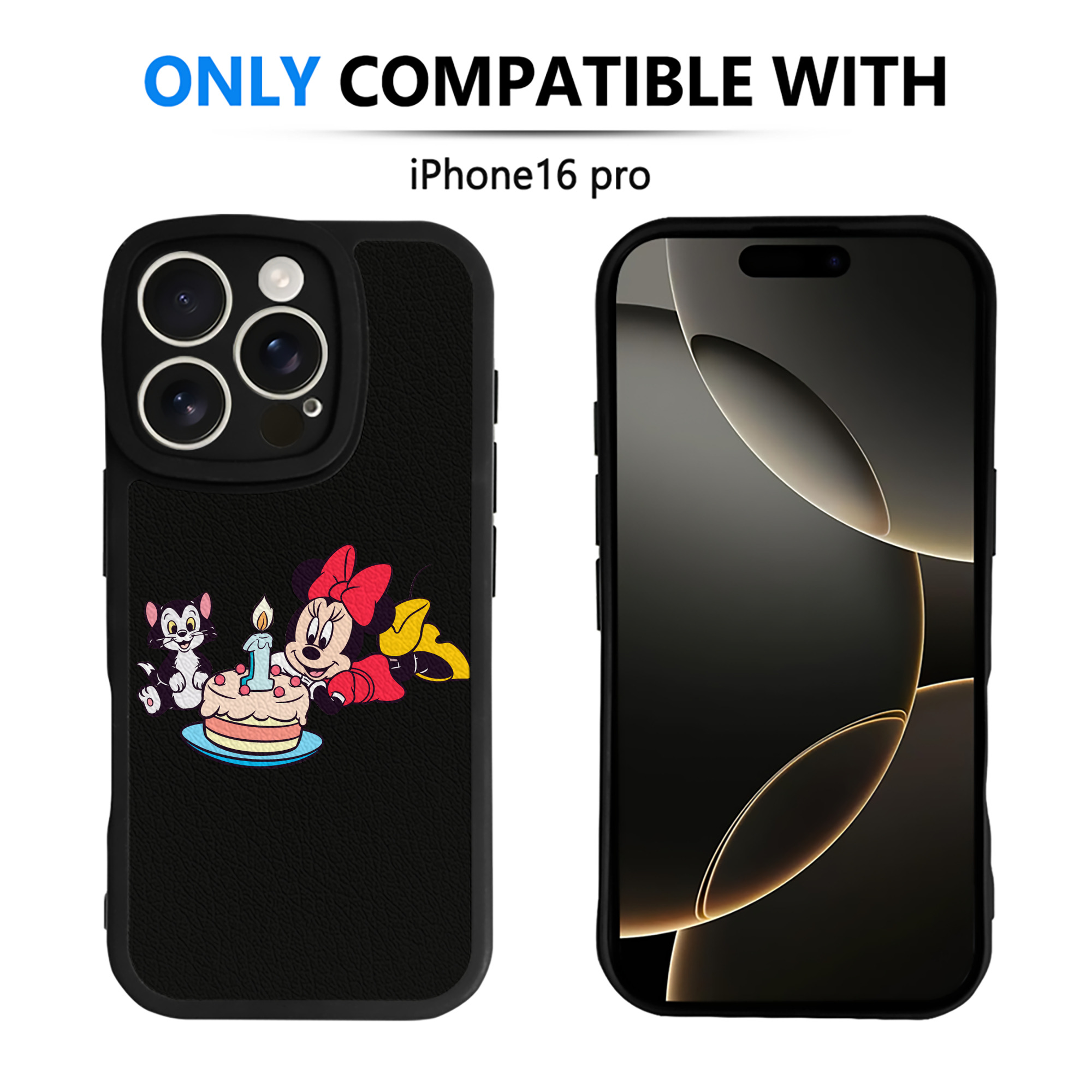 （画像用） ミッキーマウス Mickey Mouse 【iPhone 16シリーズ対応】シリコンスマホケース（レザー調） 材質：シリコン